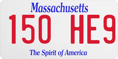 MA license plate 150HE9