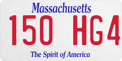 MA license plate 150HG4