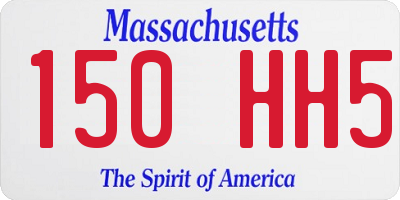 MA license plate 150HH5