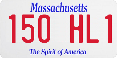 MA license plate 150HL1