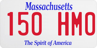 MA license plate 150HM0