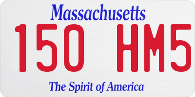 MA license plate 150HM5