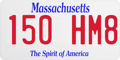 MA license plate 150HM8