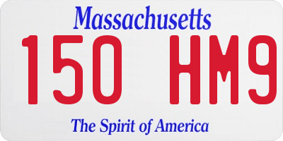 MA license plate 150HM9