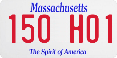 MA license plate 150HO1