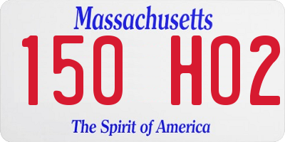 MA license plate 150HO2