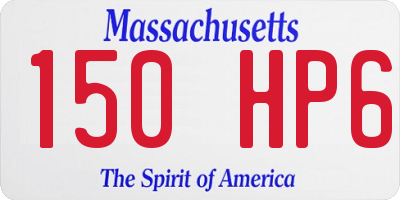 MA license plate 150HP6