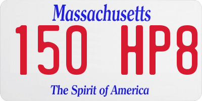 MA license plate 150HP8