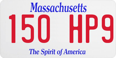 MA license plate 150HP9