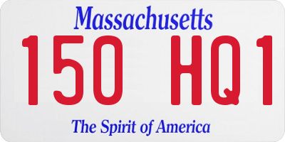 MA license plate 150HQ1