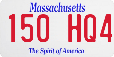 MA license plate 150HQ4