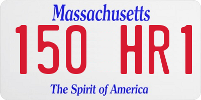 MA license plate 150HR1