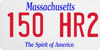MA license plate 150HR2