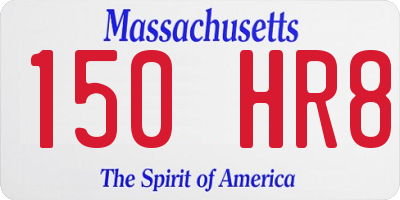 MA license plate 150HR8