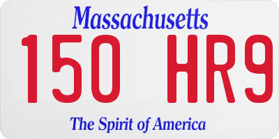 MA license plate 150HR9
