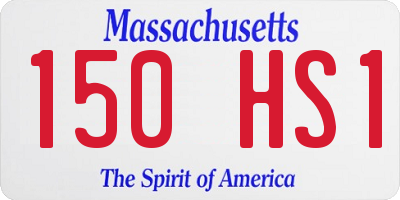 MA license plate 150HS1