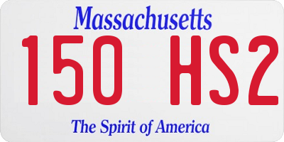 MA license plate 150HS2