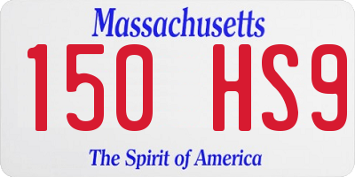 MA license plate 150HS9