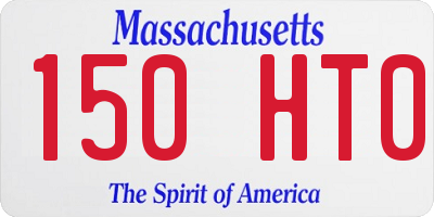 MA license plate 150HT0