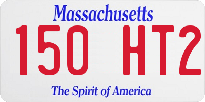 MA license plate 150HT2
