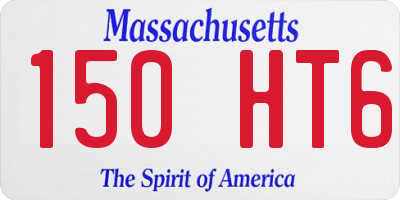 MA license plate 150HT6