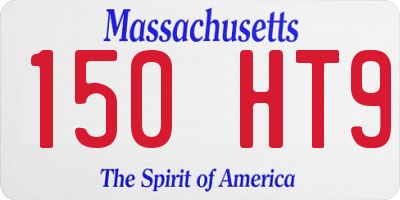 MA license plate 150HT9