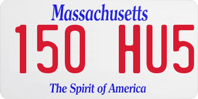 MA license plate 150HU5