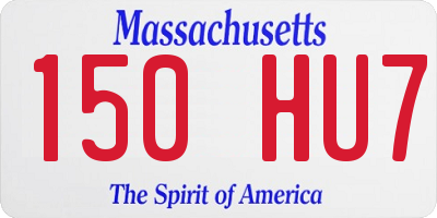MA license plate 150HU7