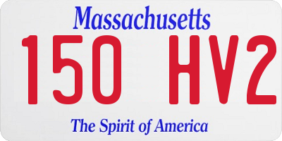 MA license plate 150HV2