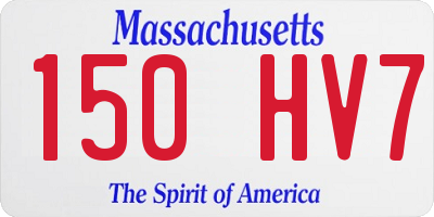 MA license plate 150HV7