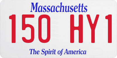 MA license plate 150HY1