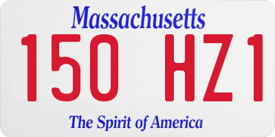 MA license plate 150HZ1