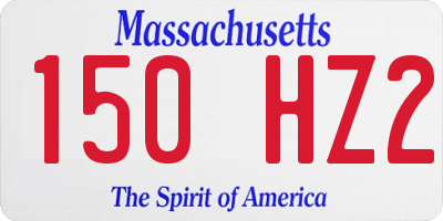 MA license plate 150HZ2
