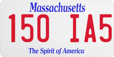 MA license plate 150IA5