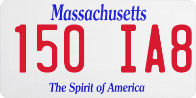 MA license plate 150IA8