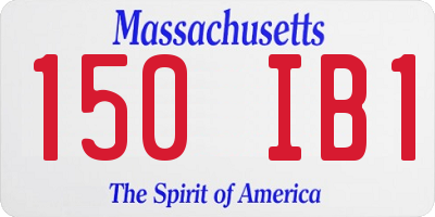 MA license plate 150IB1