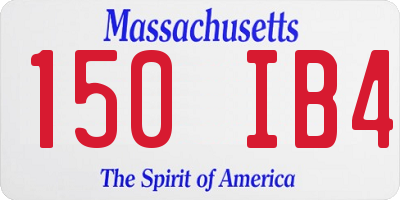 MA license plate 150IB4