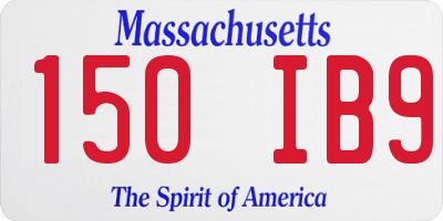 MA license plate 150IB9