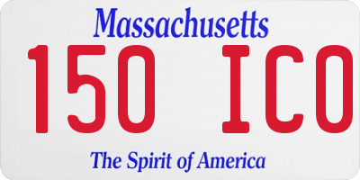 MA license plate 150IC0