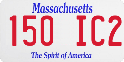 MA license plate 150IC2