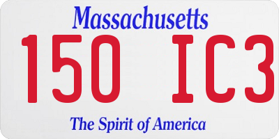 MA license plate 150IC3