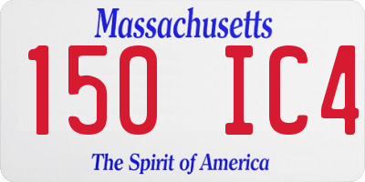 MA license plate 150IC4