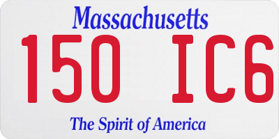 MA license plate 150IC6