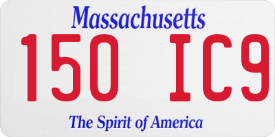 MA license plate 150IC9