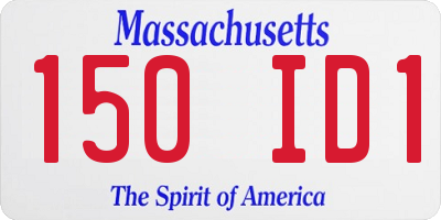 MA license plate 150ID1