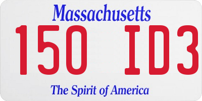 MA license plate 150ID3