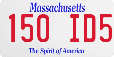 MA license plate 150ID5