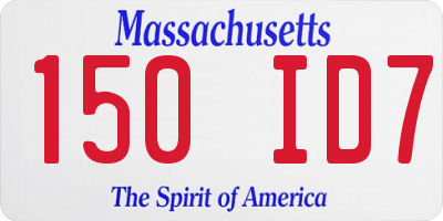 MA license plate 150ID7