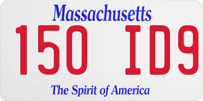 MA license plate 150ID9
