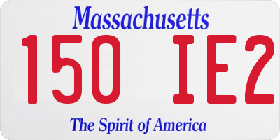 MA license plate 150IE2